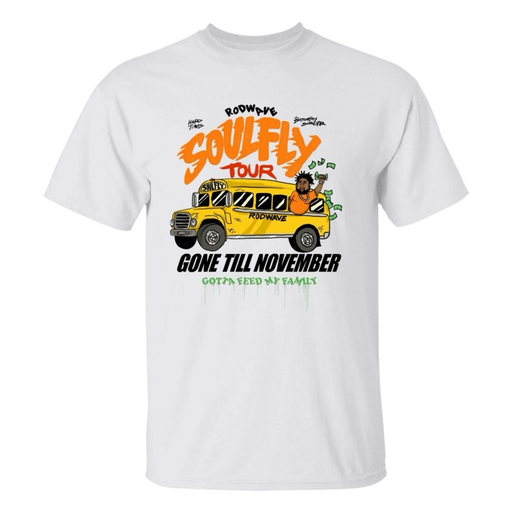 Brand New Rod Wave Soulfly Tour Gone Till November White Tee Shirt Size Mens XL